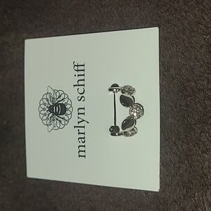 Marlyn Schiff Silver and Pave Crystal Ring